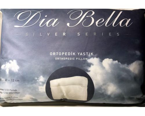 Подушка Unicolor "Dia Bella" Silver 60х40см +12см ортопедическая
