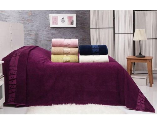 Махровая простынь Belizza "Gold Bordo" 200х220см