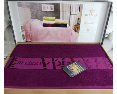 Махровая простынь Belizza "Gold Bordo" 200х220см
