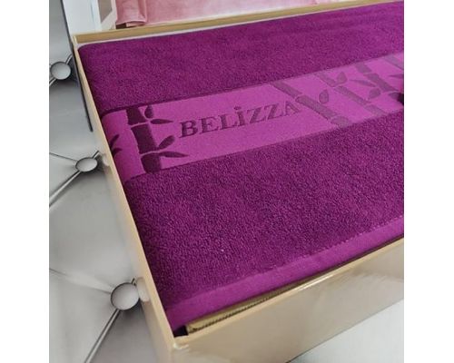 Махровая простынь Belizza "Gold Bordo" 200х220см