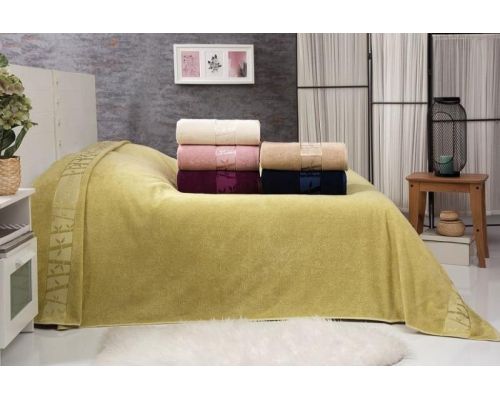 Махровая простынь Belizza "Gold Yesil" 200х220см