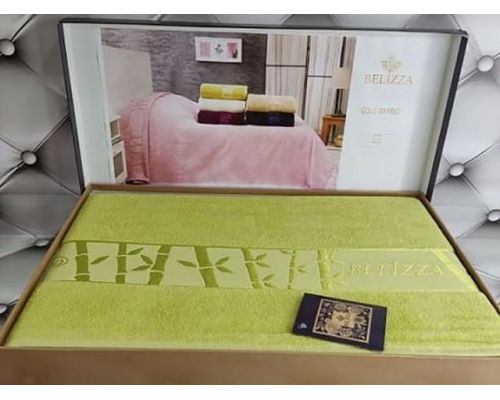 Махровая простынь Belizza "Gold Yesil" 200х220см