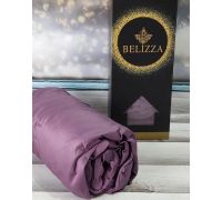 Сатиновая простыня на резинке 180х200см и 2 наволочки 50х70см, Belizza "Mor"