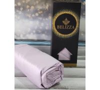 Сатиновая простыня на резинке 180х200см и 2 наволочки 50х70см, Belizza "Pastel Purple"