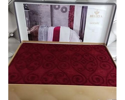 Велюровая простынь Belizza "Hanzade Bordo" 200х220см
