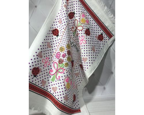 Набор 12 кухонных полотенец By IDO Antalya Lady Bug 40х60 махра/велюр Набор 12 кухонных полотенец By IDO Antalya Lady Bug 40х60 махра/велюр