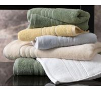 Набор 2 полотенца Soft Cotton Aria Bej лицевое и банное, махра