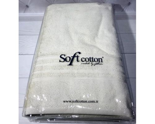 Набор 2 полотенца Soft Cotton Aria Bej лицевое и банное, махра Набор 2 полотенца Soft Cotton Aria Bej лицевое и банное, махра