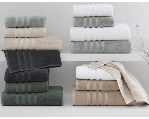 Набор 2 полотенца Soft Cotton Boheme Yesil лицевое 50х100см и банное 85х150см, махра Набор 2 полотенца Soft Cotton Boheme Yesil лицевое 50х100см и банное 85х150см, махра