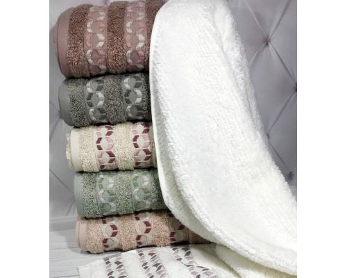 Набор 6 полотенец Pupilla Bamboo Azra 50х90см (лицевые), бамбук Набор 6 полотенец Pupilla Bamboo Azra 50х90см (лицевые), бамбук