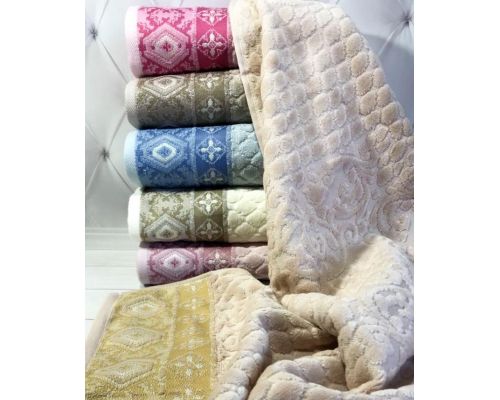 Набор 6 полотенец Pupilla Kilim 70х140см (банные), велюр Набор 6 полотенец Pupilla Kilim 70х140см (банные), велюр