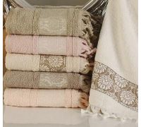Набор 6 полотенец Pupilla Roza 70х140см (банные), хлопок