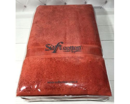Набор полотенец Soft Cotton «Lana Kirmizi» Red банное 75х150см и лицевое 50х90см, хлопок Набор полотенец Soft Cotton «Lana Kirmizi» Red банное 75х150см и лицевое 50х90см, хлопок
