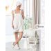 Женский комплект Just Home Delicate для сауны: сарафан, шапочка, тапочки
