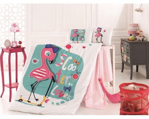 Детское постельное белье Belizza «Flamingo» для новорожденных, 100% хлопок Детское постельное белье Belizza «Flamingo» для новорожденных, 100% хлопок