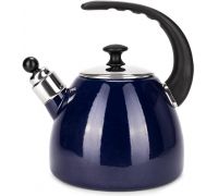 Чайник эмалированный Kamille "Boiling Water" 2.5л со свистком, индукционный, синий