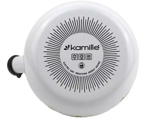 Чайник эмалированный Kamille "Цветы" 2.2л со свистком