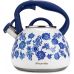 Чайник индукционный Kamille Blue Rose 2.7л из нержавеющей стали со свистком