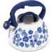 Чайник индукционный Kamille Blue Rose 2.7л из нержавеющей стали со свистком