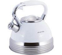 Чайник индукционный Kamille White 2.7л со свистком (белый)
