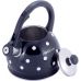 Чайник Kamille Polka Dot Kettle 2л з нержавіючої сталі зі свистком, в горошок, чорний