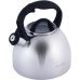 Чайник Kamille Whistling Kettle 2.7л з нержавіючої сталі зі свистком і скляною кришкою (чорна ручка)