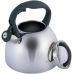 Чайник Kamille Whistling Kettle 2.7л з нержавіючої сталі зі свистком і скляною кришкою (сіра ручка)