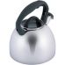 Чайник Kamille Whistling Kettle 2.7л з нержавіючої сталі зі свистком і скляною кришкою (сіра ручка)