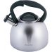 Чайник Kamille Whistling Kettle 2.7л з нержавіючої сталі зі свистком і скляною кришкою (сіра ручка)