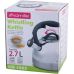 Чайник Kamille Whistling Kettle 2.7л з нержавіючої сталі зі свистком і скляною кришкою (сіра ручка)