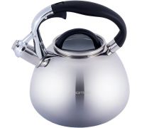 Чайник Kamille Whistling Kettle 2.8л з нержавіючої сталі зі свистком і скляною кришкою