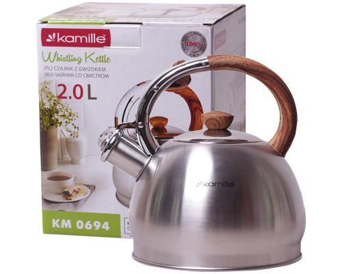 Чайник Kamille Whistling Kettle 2л з нержавіючої сталі зі свистком
