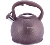 Чайник Kamille Whistling Kettle 3л з нержавіючої сталі зі свистком (коричневий граніт)