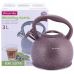 Чайник Kamille Whistling Kettle 3л з нержавіючої сталі зі свистком (коричневий граніт)