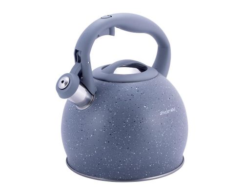 Чайник Kamille Whistling Kettle 3л из нержавеющей стали со свистком, серый мрамор