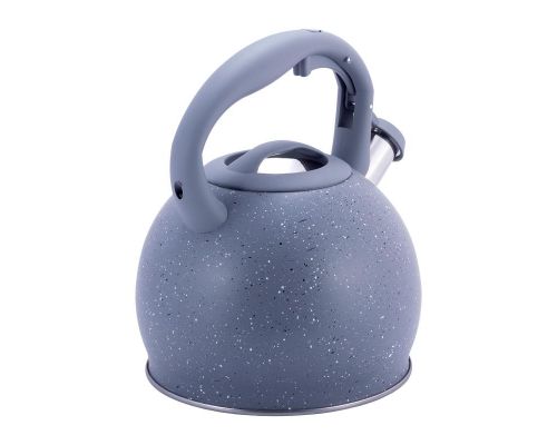Чайник Kamille Whistling Kettle 3л из нержавеющей стали со свистком, серый мрамор