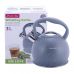 Чайник Kamille Whistling Kettle 3л из нержавеющей стали со свистком, серый мрамор