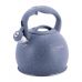 Чайник Kamille Whistling Kettle 3л из нержавеющей стали со свистком, серый мрамор