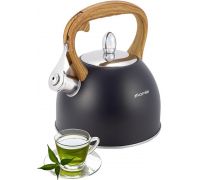 Чайник Kamille Whistling Kettle Black 2.5л из нержавеющей стали со свистком (черный)