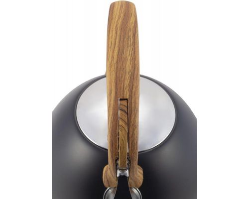 Чайник Kamille Whistling Kettle Black 2.5л з нержавіючої сталі зі свистком (чорний) Чайник Kamille Whistling Kettle Black 2.5л з нержавіючої сталі зі свистком (чорний)