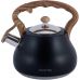 Чайник Kamille Whistling Kettle Black 2.7л из нержавеющей стали со свистком (черный)
