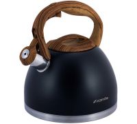 Чайник Kamille Whistling Kettle Black 2.7л из нержавеющей стали со свистком