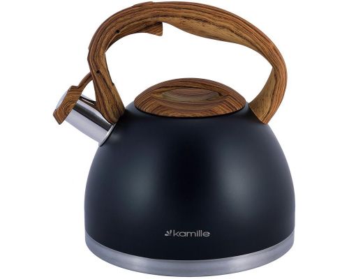 Чайник Kamille Whistling Kettle Black 2.7л из нержавеющей стали со свистком