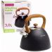 Чайник Kamille Whistling Kettle Black 3л из нержавеющей стали со свистком (черный)