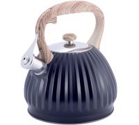 Чайник Kamille Whistling Kettle Black 3л из нержавеющей стали со свистком, черный
