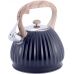 Чайник Kamille Whistling Kettle Black 3л из нержавеющей стали со свистком, черный