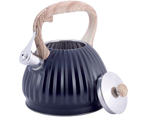 Чайник Kamille Whistling Kettle Black 3л из нержавеющей стали со свистком, черный Чайник Kamille Whistling Kettle Black 3л из нержавеющей стали со свистком, черный