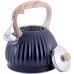 Чайник Kamille Whistling Kettle Black 3л из нержавеющей стали со свистком, черный