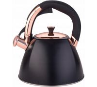 Чайник Kamille Whistling Kettle Black&Rose 3л из нержавеющей стали со свистком