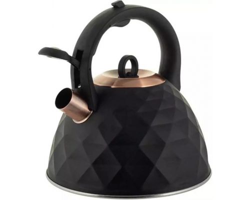 Чайник Kamille Whistling Kettle Black Сrystal 3л из нержавеющей стали со свистком